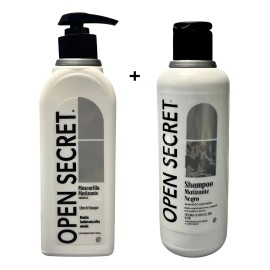 Shampoo Y Mascarilla Matizante Negro Open Secret 300ml C/u