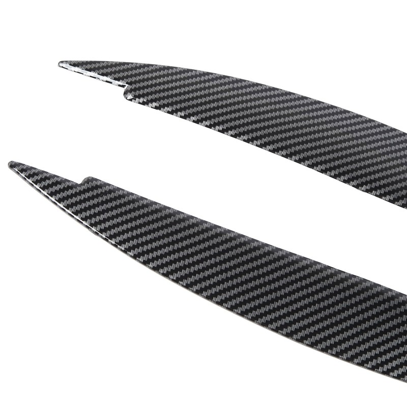 2 Pcs Headlight Eyebrow Front Left Right Light Eyelid Trim
