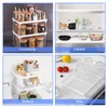 NiHome 4-Pack Stackable Plastic Kitchen Storage Shelf Foldable Rack -
