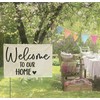 Welcome Party Wall Decor-Home Party Sign Decor-Rectangular Canvas Banner-Entryway Outdoor