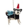 Huskie With Christmas Tree Decoration