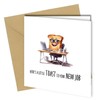 Oscar Finks New Job Congratulations Card, 350gsm Quality Card, Blank