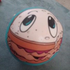 Hedstrom Inflatable Bouncing Rubber Ball Peanut Butter & Jelly Sand-which