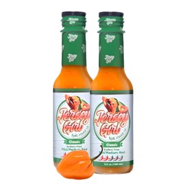 Jersey Girl Habanero Hot Sauce (No Salt/Sodium Free) 5oz (Classic, Pack of 2) - All Natural Ingredients.