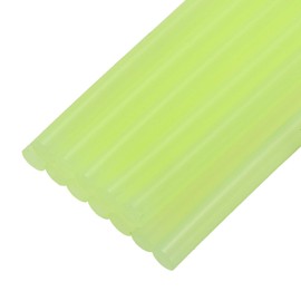 sourcing map 12pcs Mini Hot Glue Sticks for Mini Glue Gun, 4-inch x 0.28-inch Glue Gun Sticks for Art DIY Craft, Luminous Yellow