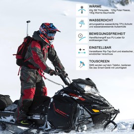 Cevapro, ski gloves, warm winter gloves, waterproof snowboard gloves, touchscreen gloves for men and women, for winter sports, such as skiing, motorcycling, cycling, xl