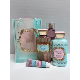 Bath and Body Work Sweetest Song Gift Bag Set - Fragrance Mist, Body Wash, Body Lotion and Hand Cream