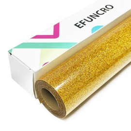 Efuncro - Vinilo de transferencia térmica HTV con purpurina, planchar para camisetas. Bolsas. Vinilo de transferencia de calor HTV para todas las máquinas de corte, fácil de cortar y deshierbar