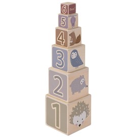 howa 6027 Wooden Stacking Tower from 1 Year Old, Motor Skills Toy Stacking Cube