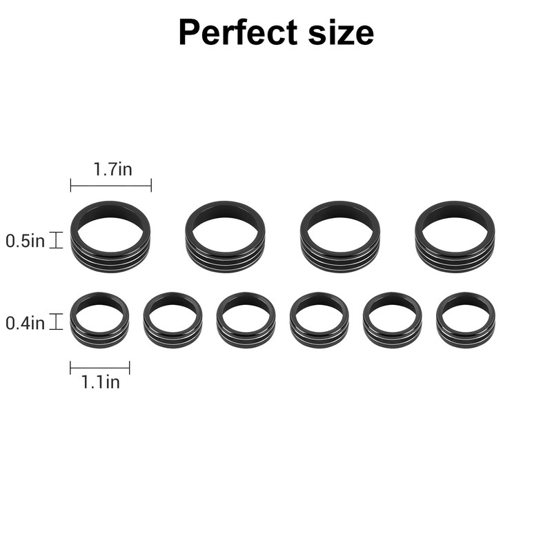 CheroCar Radio AC Knobs Cover Center Console for Chevy Silverado
