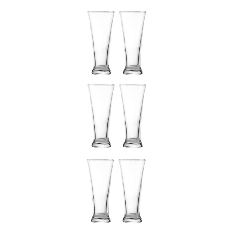 Baum Brothers Set 6 Vasos Cerveceros Altos De Cristal 300