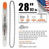 NEOTEC 28'' Chainsaw Guide Bar Chain 3/8" 0.063" 92DL For