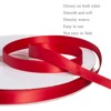 YASEO Red Ribbon, Solid Color Double Faced Polyester Satin Ribbon