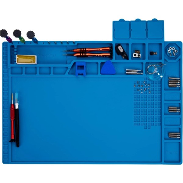 HPFIX Large Heat Resistant Silicone Soldering Mat With Magnetic Notches