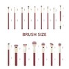 Beauty - Juego de brochas de maquillaje de viaje, 16