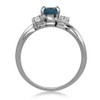 Silvershake 1.43ct. Genuine London Blue and White Topaz 925 Sterling