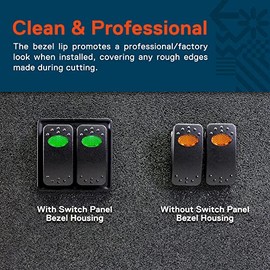 ONLINE LED STORE True Mods 5-Slot Rocker Switch Panel Housing Kit [Industry Standard Fit] [Heavy Duty] [Expandable Design] [Professional Look] Automotive Mount Rocker Switch Holder