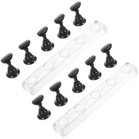 Beavorty Nail Art Practice Base Holder 2 Pack Magnetic Manicure Base Tip Stands