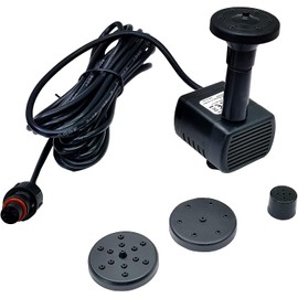 GWSOLAR (Submersible Pump/Brushless Pump (DC), Pump Replacement: GW-FT205A, GW-FT500B, Maximum Flow Rate: 180L/h, Maximum Lifting Height: 0.3 ft (0.9 m), Solar Panel Connection Cable Included, 4 Types