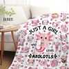 Axolotl Blanket Merch Just A Girl Who Loves Axolotl Blanket