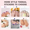 DUKASOU Semi Cured Gel Toe Nail Strips,26 Pcs Toes Nail