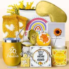 WULAIHO 30th Birthday Gifts for Women, Happy 30th Birthday Basket Gifts Box for Her Daughter Sister Girlfriend, Tumblers Gifts Set for 30 Year Old Women,Funny 30 Birthday Gifts Ideas