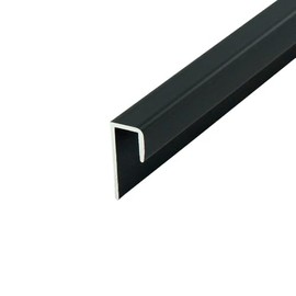 Outwater Aluminum J Channel Fits Material 1/4 to 9/32 Inch Black Aluminum Cap Moulding with Holes 48 Inch Length (Pack of 3)