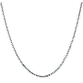 Cutesmile Fashion Titanium Stainless Steel 2 mm Snake Chain Necklace Jewelry (24 Inches)