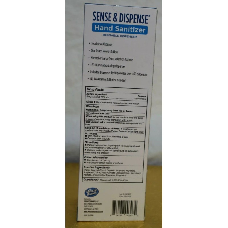 Miracle Brands Sanitation Miracle Brands Touchless Hand Soap Dispenser -Dispense