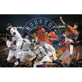 Houston Astros Lithograph print of 2017 Astros 17 x 11