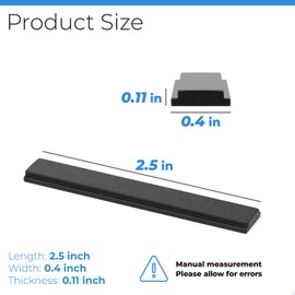 Upgrade Shower Door Magnet - 2-1/2" Long Glass Shower Door Magnet Replacement for Swing Doors - Black