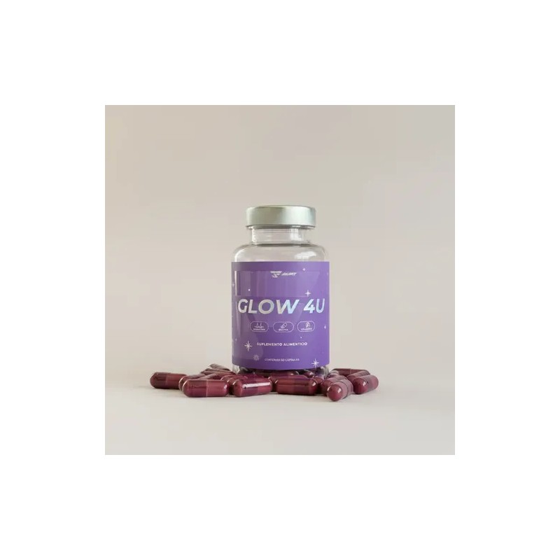 Suplemento Jousfit Glow 4u Colágeno Biotina Queratina 60 Cap