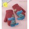Toddler Boys Girls Dinosaur Winter Warm Knit Mittens with String