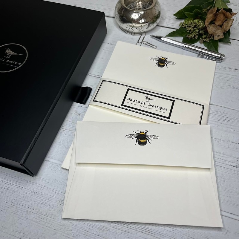 Wagtail Designs Writing Paper Gift Set with a Bumble Bee