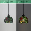 UYYTBPA Pendant Lights, Tiffany Grape Style Stained Glass Hanging lamp,