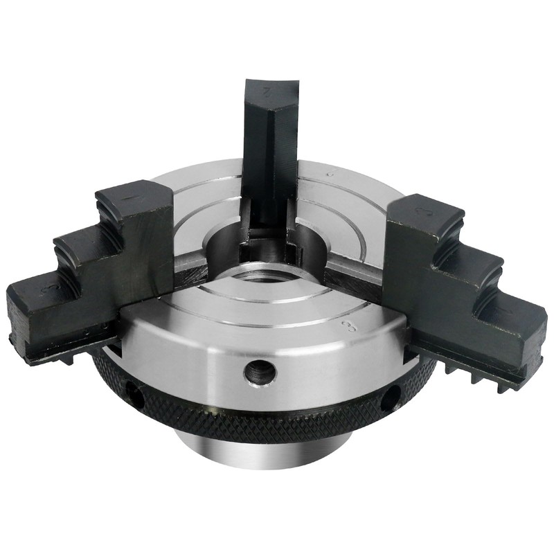Wood Lathe Chuck,3 inch 3 jaw With MT-1 and MT-2