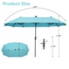 OVASTLKUY 13Ft Patio Umbrella with Solar Lights Outdoor Double-Sided Market