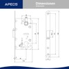 APECS Mortice Lock Magnetic Lock Modern Silent with Strike Plate