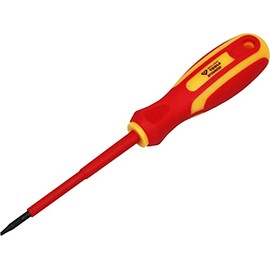 BRILLIANT TOOLS BT068002 VDE Screwdriver Slotted 3.0 x 75 mm [Powered by KS Tools]