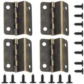 WANLIAN 4pc Decorative Boxlittle Hinges,Mini Hinge for Wooden Jewelry Box Small Box Hinges Cabinet Decoration, Vintage Bronze Cabinet Hardware, Jewelry Box Hinges (Hinges, 41x12x13)