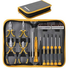 Hi-Spec 32 Piece Electronics Repair & Opening Tool Kit Set. Precision Screwdrivers & More Essentials for Computers & Laptops, Mobile Cell Phones, Consoles & Gadgets