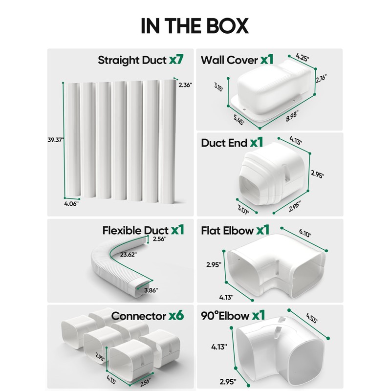 Plusluck 4" 26Ft Mini Split Line Set Cover, PVC Ductless