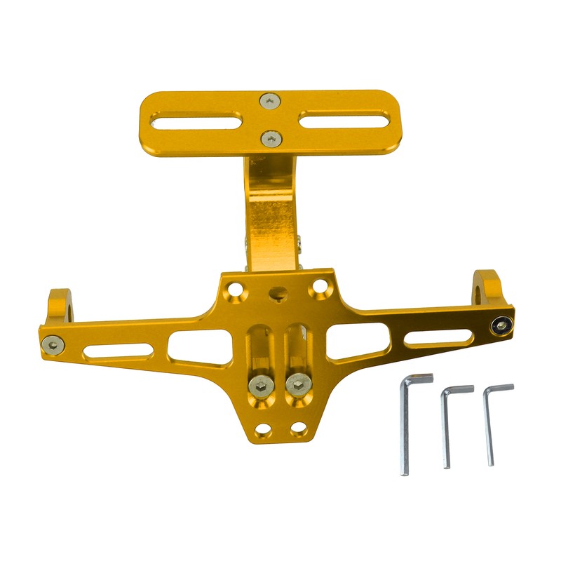 Motorcycle License Plate Bracket CNC Aluminium Alloy Universal Adjustable Motorcycle