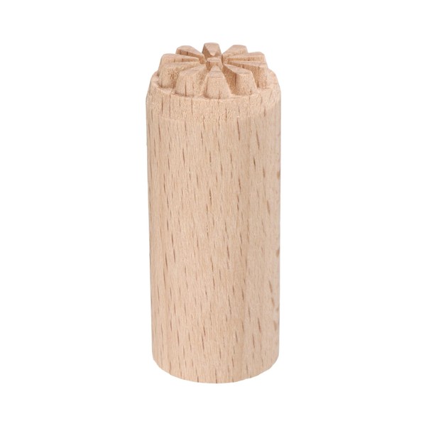 QUARKZMAN Holzrunde Lebensmittelstempel 0,8" Durchmesser 2" Länge Holzblockdruckstempel mit floralem
