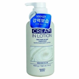 해피바스 크림인 로션 화이트머스크 바디로션 400g(195516) Happy Bath Cream-in Lotion White Musk Body Lotion 400g (195516)