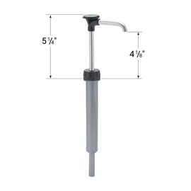 Server Products Eco Bottle Pump for Jar, Condiment and Sauce Dispenser, 1 oz with 38mm Opening, Stainless Steel/Plastic Hybrid, Model 88000, Compatible with Any Dispenser with 38mm Opening