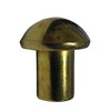 1/8 X 5/8 Solid Brass Round Head Rivet, .225 Head