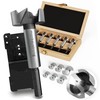 Forstner Drill Bit Set with Depth Stop and Extra Sharp,
