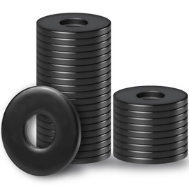 qingmeng Pack of 30 Washers M8 x 24 mm Body Washers Black Stainless Steel 304 Large A2 V2A Flat Washers Set, Spacers Door Washers for Screws Nuts Threaded Rod