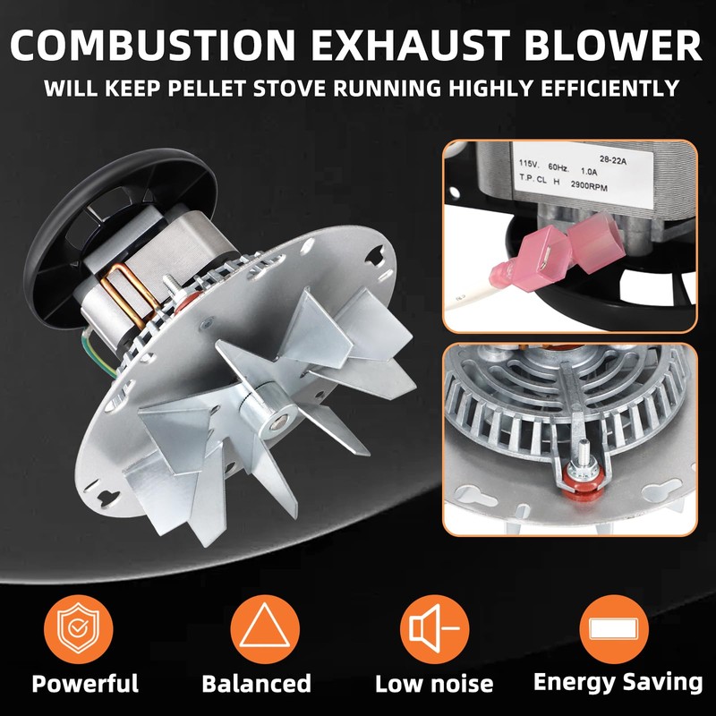 Hiorucet 812-4400 Exhaust Blower Motor for PelPro PP130 PP60 PP130-B